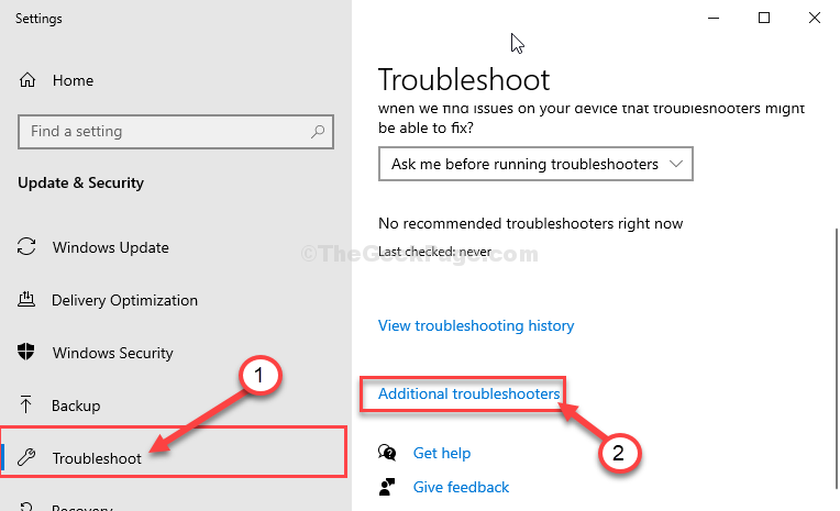 Additional Troublehshooter