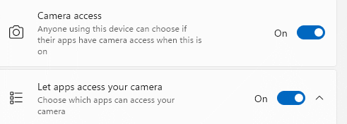 Camera Access 1 Min