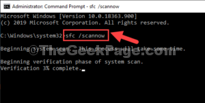 command prompt admin mode sfc scannow enter 1