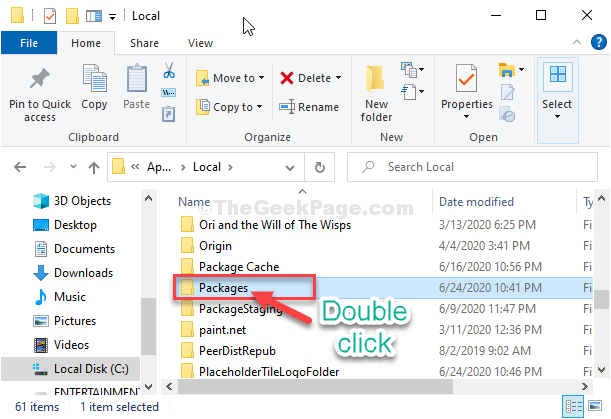 Packages Double Click