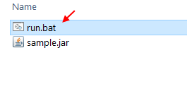 Run Bat Sample Jar