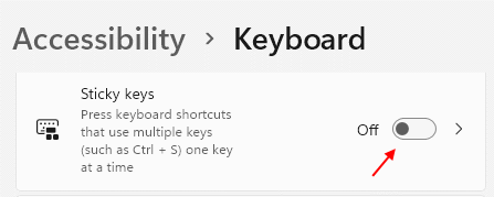 Sticky Keys 1 Min