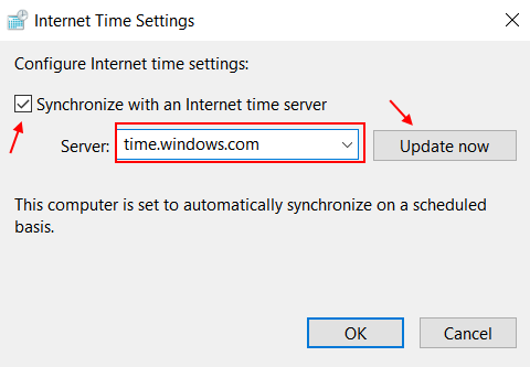 Update Time Server