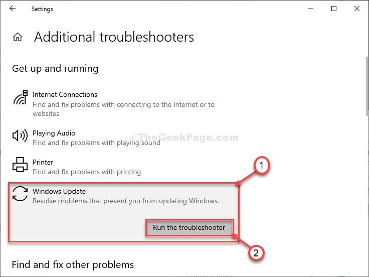 windows update troubleshooter