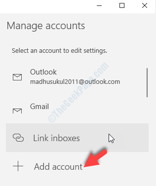 Mail Three Horizontal Lines Accounts Manage Accounts Add Account