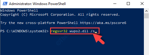 Powershell Admin Mode Run Command To Reregister Wups2.dll File Enter
