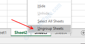 Ungroup sheets