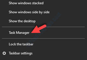 Taskbar Right Click Task Manager