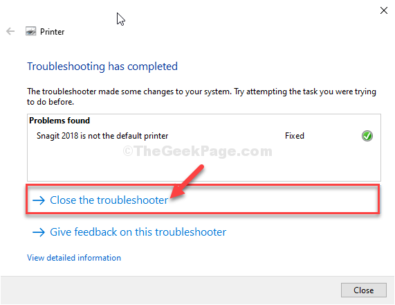Close Troubleshooter