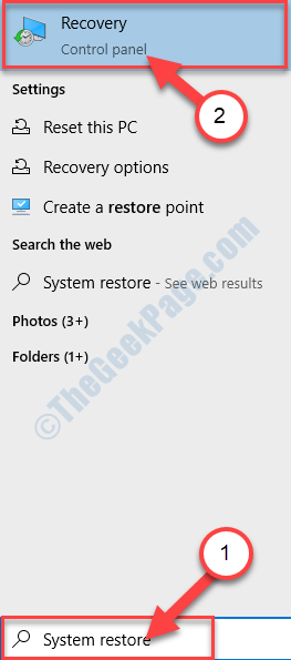 System Restore Search