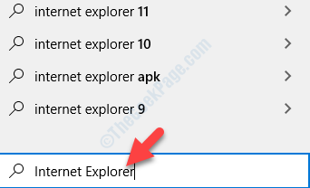 Desktop Start Search Internet Explorer