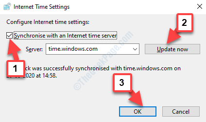 Internet Time Settings Synchronise With An Internet Time Server Check Update Now Ok