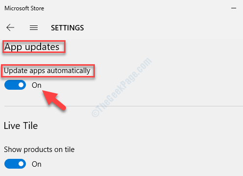 Microsoft Store Settings App Updates Update Apps Automatically On