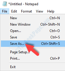 Notepad File Tab Save As