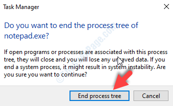 Prompt End Process Tree Confirm