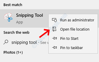 command for snip tool