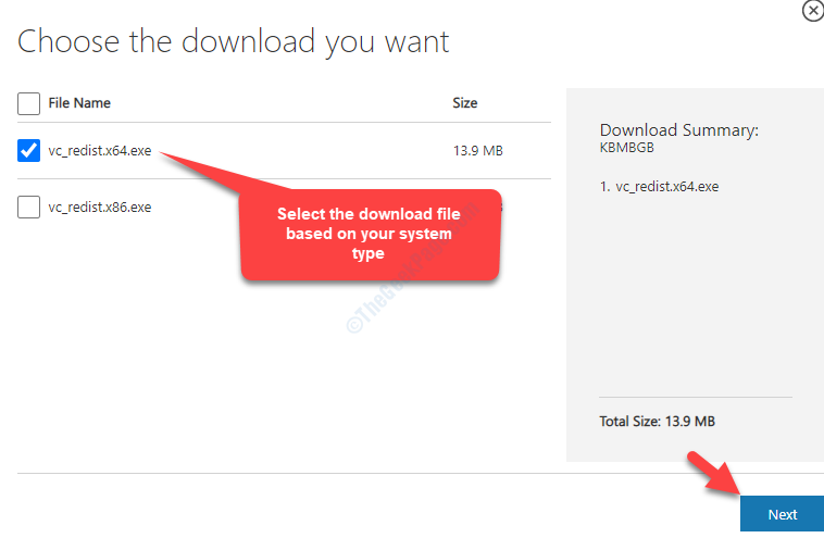 Select Download File Based On Your System Type Next