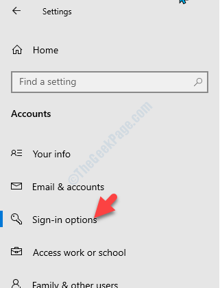 Settings Accounts Sign In Options