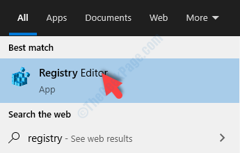 Start Search Registry Editor Result