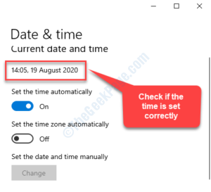 Time Language Date time check if time is set correctly