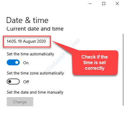 Time & Language Date & Time Check If Time Is Set Correctly