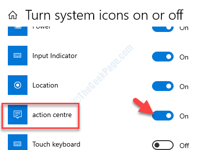 windows 10 action center missing