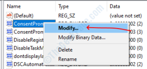 Modify Registry