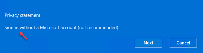 Non Microsoft Account
