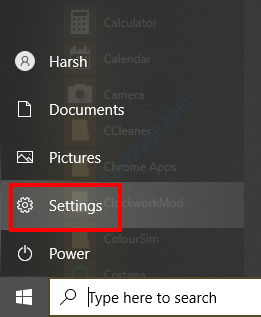 Start Settings