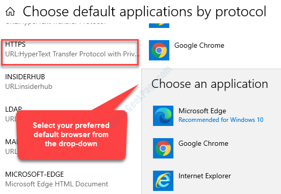 Choose Default Applications By Protocol Https Select Default Browser