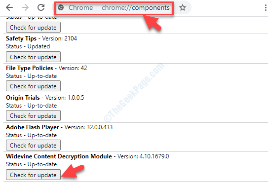 Chrome Browser Chrome Components Widevine Content Decryption Module Chek For Update