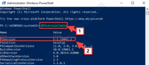 How to Know which PowerShell Version you have on Windows 10