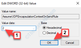 Edit Dword (32 Bit) Value Value Data 2 Ok