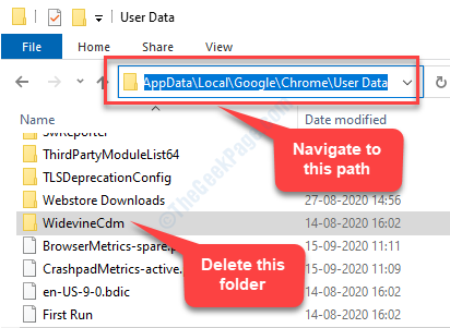 Navigate To The User Data Folder Locate Widevinecdm Delete