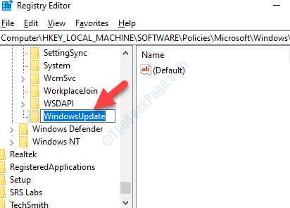 New Key Rename Windowsupdate