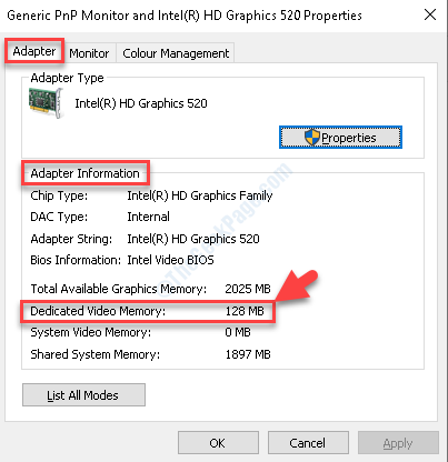 gpu vram 128mb windows 7