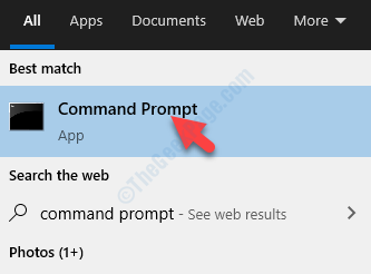 Result Command Prompt Left Click