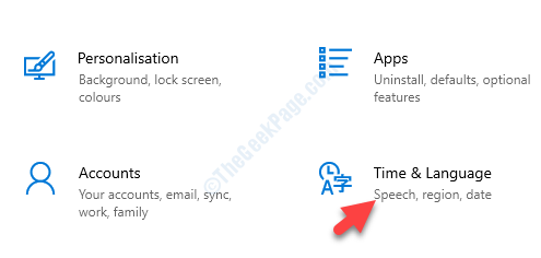 Settings Time & Language