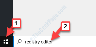 Start Search Registry Editor