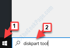 Start Search Diskpart Tool
