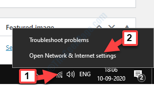 Taskbar Network Icon Right Click Open Network & Internet Settings