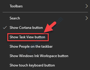 Taskbar Right Click Show Task View Button Disable