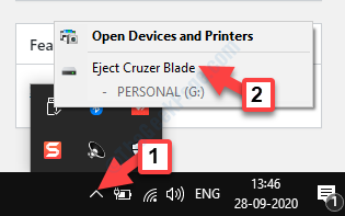 Taskbar Show Hidden Icons Usb Drive Icon Right Click Eject Cruzer Blade