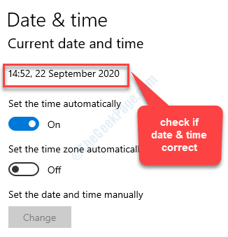 Time & Language Date & Time Check If Date And Time Set Correct