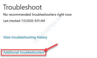 Additional Troubleshooter