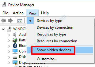 Show Hidden Devices