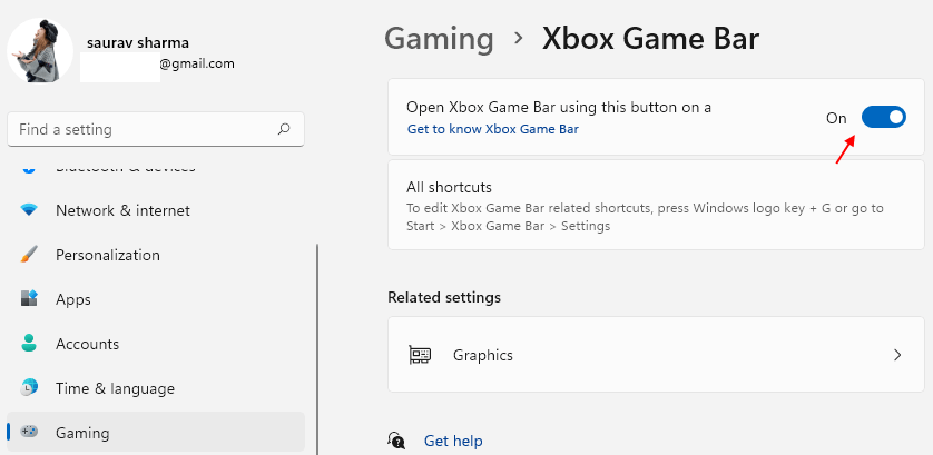 Xbox Game Bar On Settings Min