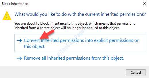 Block Inheritance Convert Inheritance Permissions Into Explicit Permissions On This Object