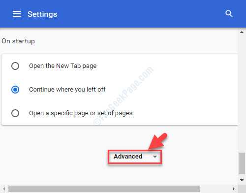 Chrome Settings Advanced