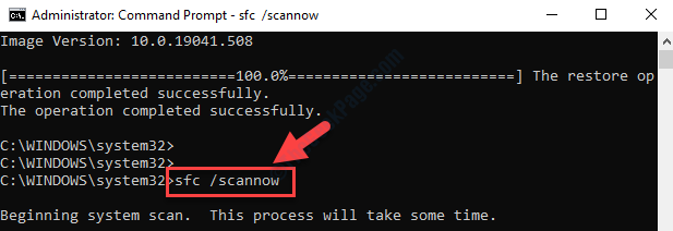 Command Prompt (admin) Run Sfc Scannow Command Enter
